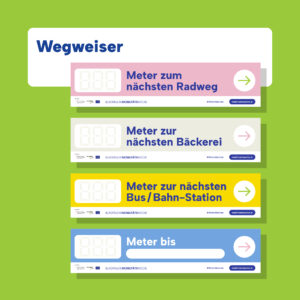 Zum Selbstdrucken: #Meterweit-Wegweiser