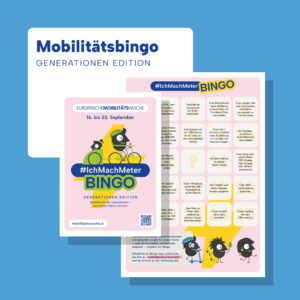 Zum Selbstdrucken: Mobilitätswochen-Bingo