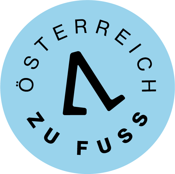 Österreich zu Fuß Logo in hellblau
